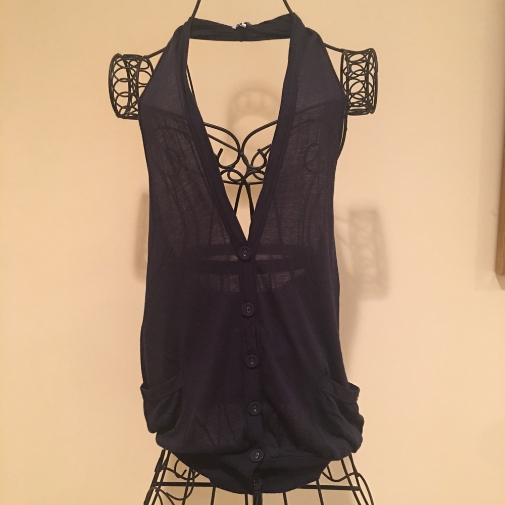Splendid - Halter, Open-Backed Cardigan